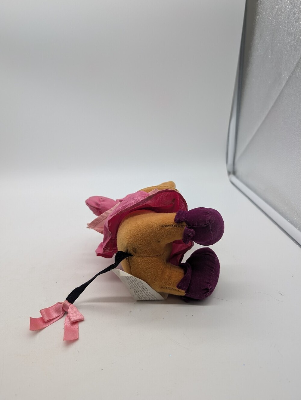 Vintage Disney Store Cinderella Perla Mouse Plush 7" Pink Dress 1990s - Picture 5 of 8